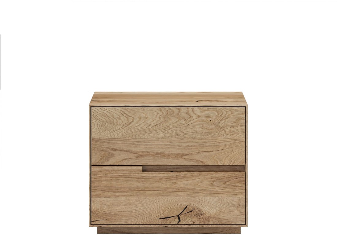Comodino in legno massiccio di rovere Bergamo A