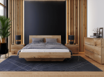 Letto matrimoniale 160x200 in rovere Levitante Piacenza