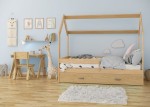 Lettino Montessori 80x160 cm a Casetta Pino e sponde D3