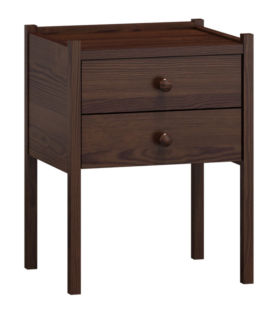 Comodino in legno IDA, noce