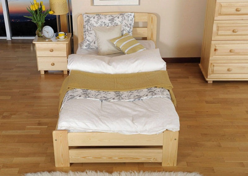 Letto 90x200 Lidia in pino colore ontano