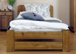 Letto 90x200 Lidia in pino colore rovere