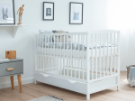 Lettino per bambini Baby Classic in legno di pino 60x120, bianco