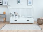 Lettino per bambini Baby Classic in legno di pino 60x120, bianco