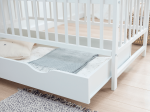 Lettino per bambini Baby Classic in legno di pino 60x120, bianco