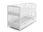 Lettino per bambini Baby Classic in legno di pino 60x120, bianco