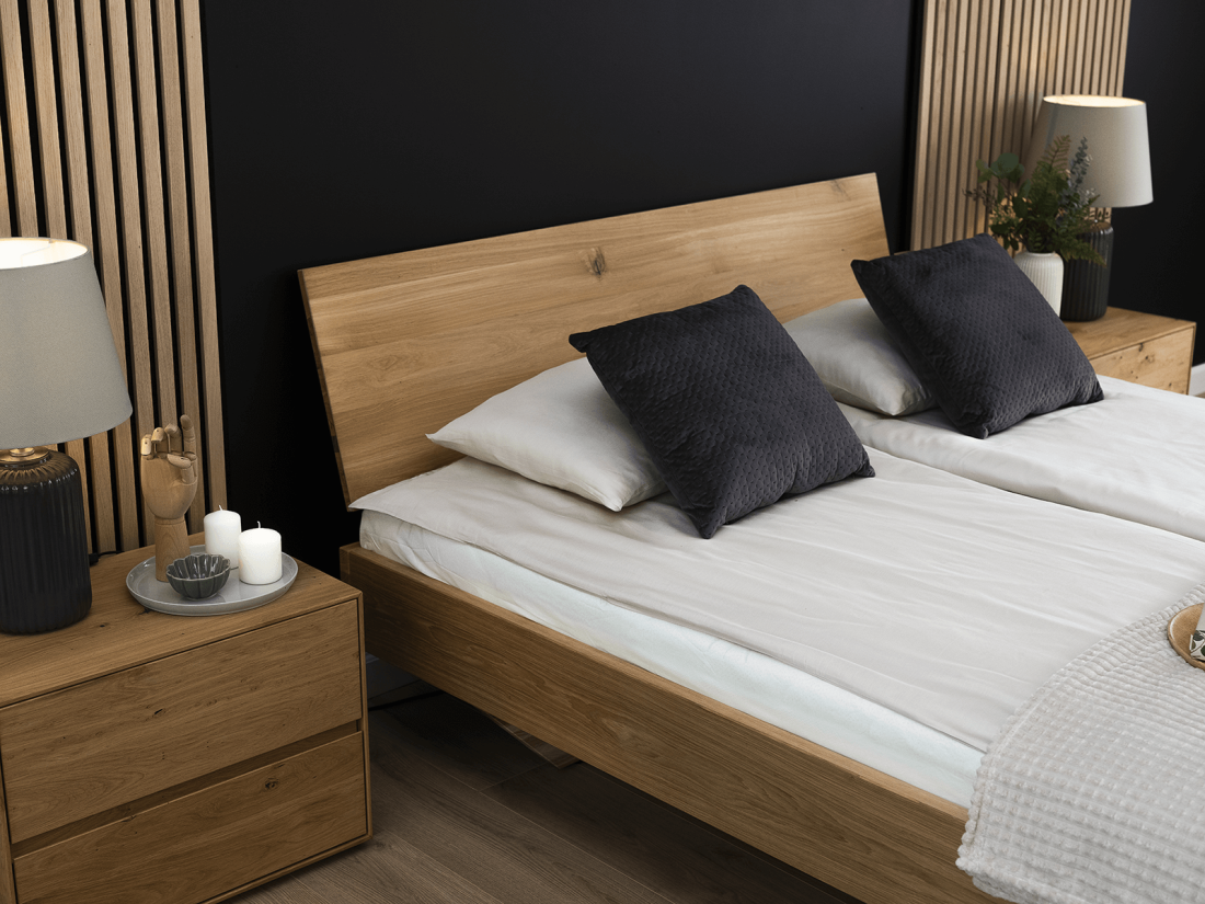 Letto matrimoniale 160x200 in rovere Levitante Piacenza