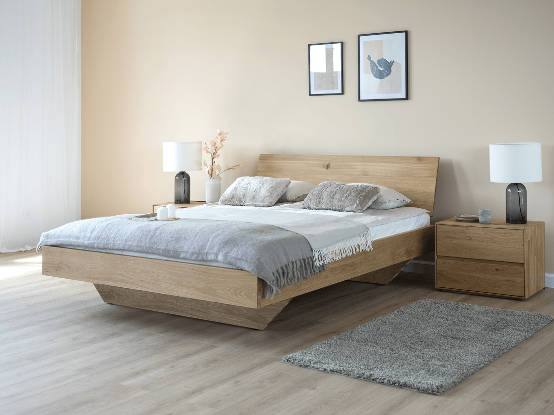 Letto matrimoniale 160x200 in rovere Levitante Piacenza