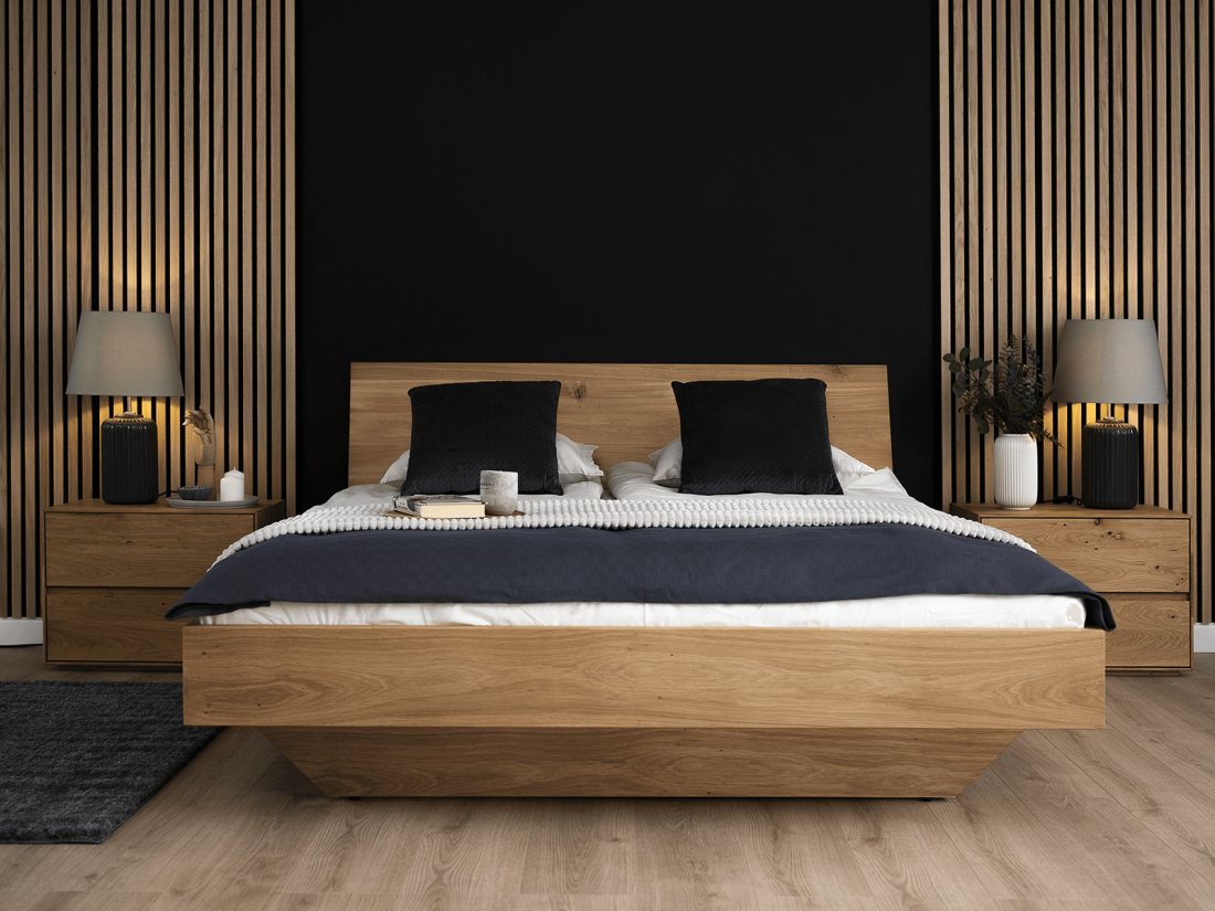 Letto matrimoniale 140x200 in rovere Levitante Piacenza