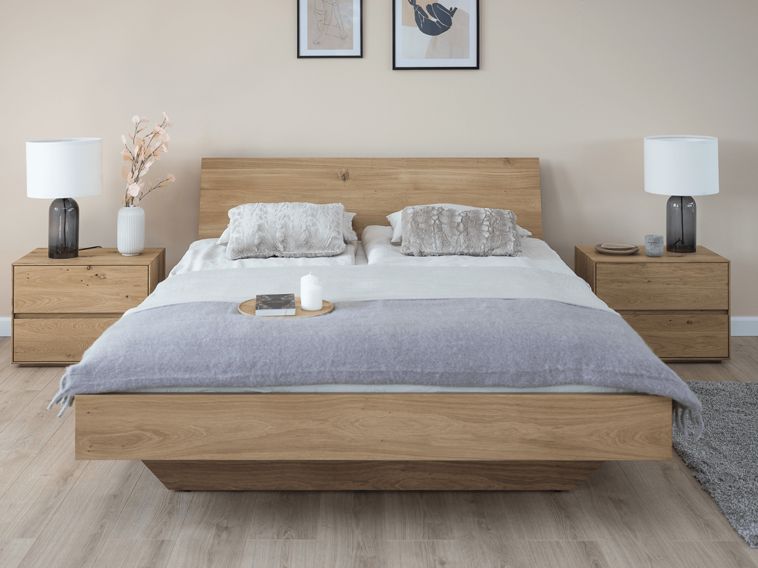 Letto matrimoniale 180x200 in rovere Levitante Piacenza