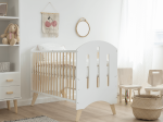 Lettino per bambini Baby Dream in legno di pino 60x120, bianco/pino