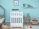 Lettino per bambini Baby Sleep in legno di pino 60x120, bianco
