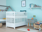 Lettino per bambini Baby Sleep in legno di pino 60x120, bianco