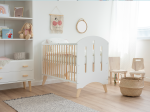 Lettino per bambini Baby Dream in legno di pino 60x120, bianco/pino