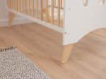 Lettino per bambini Baby Dream in legno di pino 60x120, bianco/pino