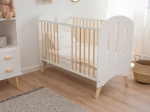 Lettino per bambini Baby Dream in legno di pino 60x120, bianco/pino