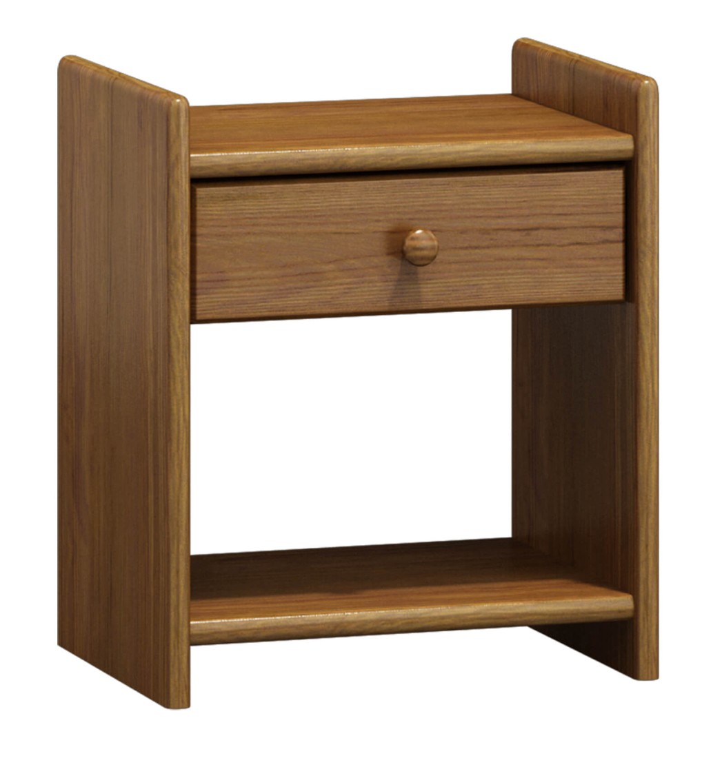 Comodino in legno WIKI, colore rovere