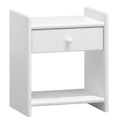 Comodino in legno WIKI, colore bianco
