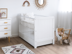Lettino per bambini Baby Magic in legno di pino 60x120, bianco