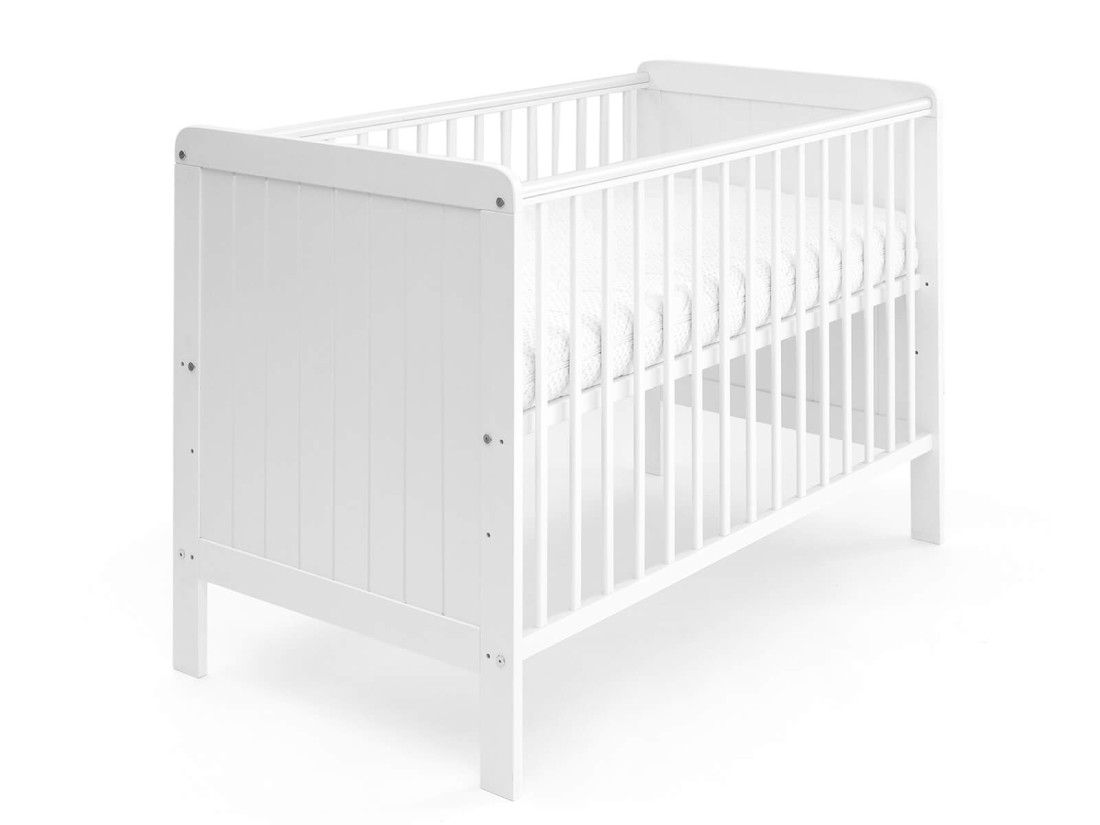 Lettino per bambini Baby Magic in legno di pino 60x120, bianco