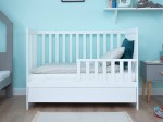 Lettino per bambini Baby Sleep in legno di pino 60x120, bianco