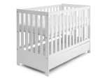 Lettino per bambini Baby Sleep in legno di pino 60x120, bianco