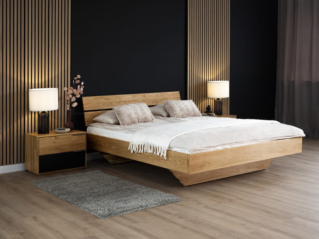 Letto in rovere 140x200cm Levitante Rossano