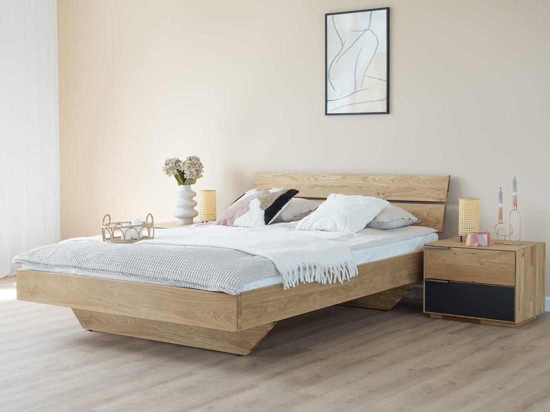 Letto in rovere 140x200cm Levitante Rossano