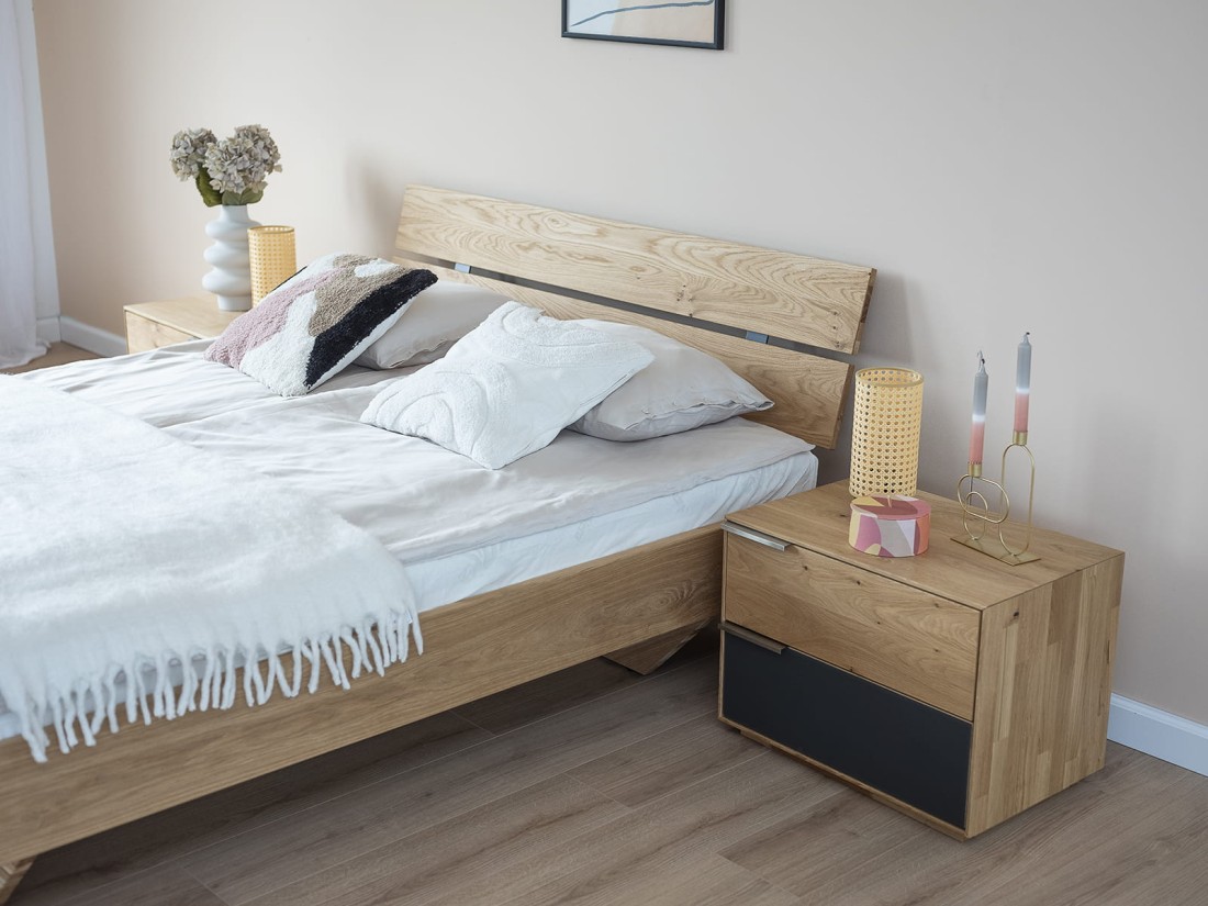 Letto in rovere 140x200cm Levitante Rossano