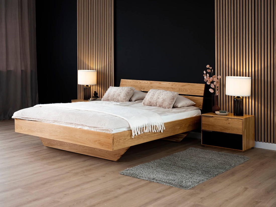 Letto in rovere 160x200cm Levitante Rossano