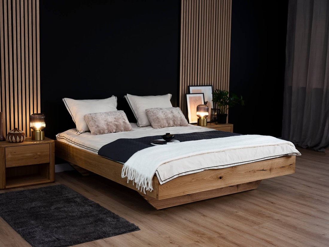 Letto matrimoniale 160x200 in rovere Levitante Bergamo
