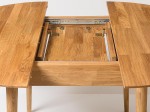 Tavolo rotondo in rovere fi 120 + 35 cm allunghe Bergen olio intenso