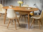 Tavolo ovale in rovere 180x90 Bergen olio intenso