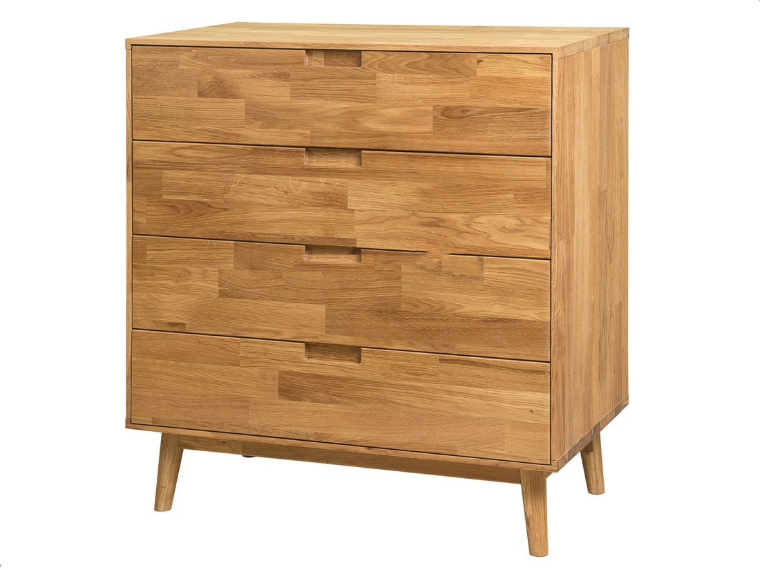 Cassettiera Bergen in rovere 4S n. 1 olio intenso