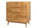 Cassettiera Bergen in rovere 4S n. 1 olio intenso