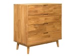 Cassettiera Bergen in rovere 4S n. 1 olio intenso