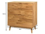 Cassettiera Bergen in rovere 4S n. 1 olio intenso
