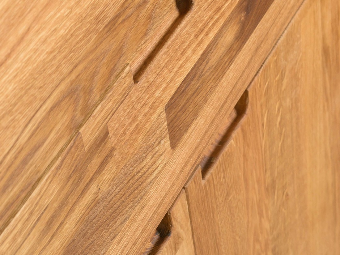 Cassettiera Bergen in rovere 2S 2D olio intenso