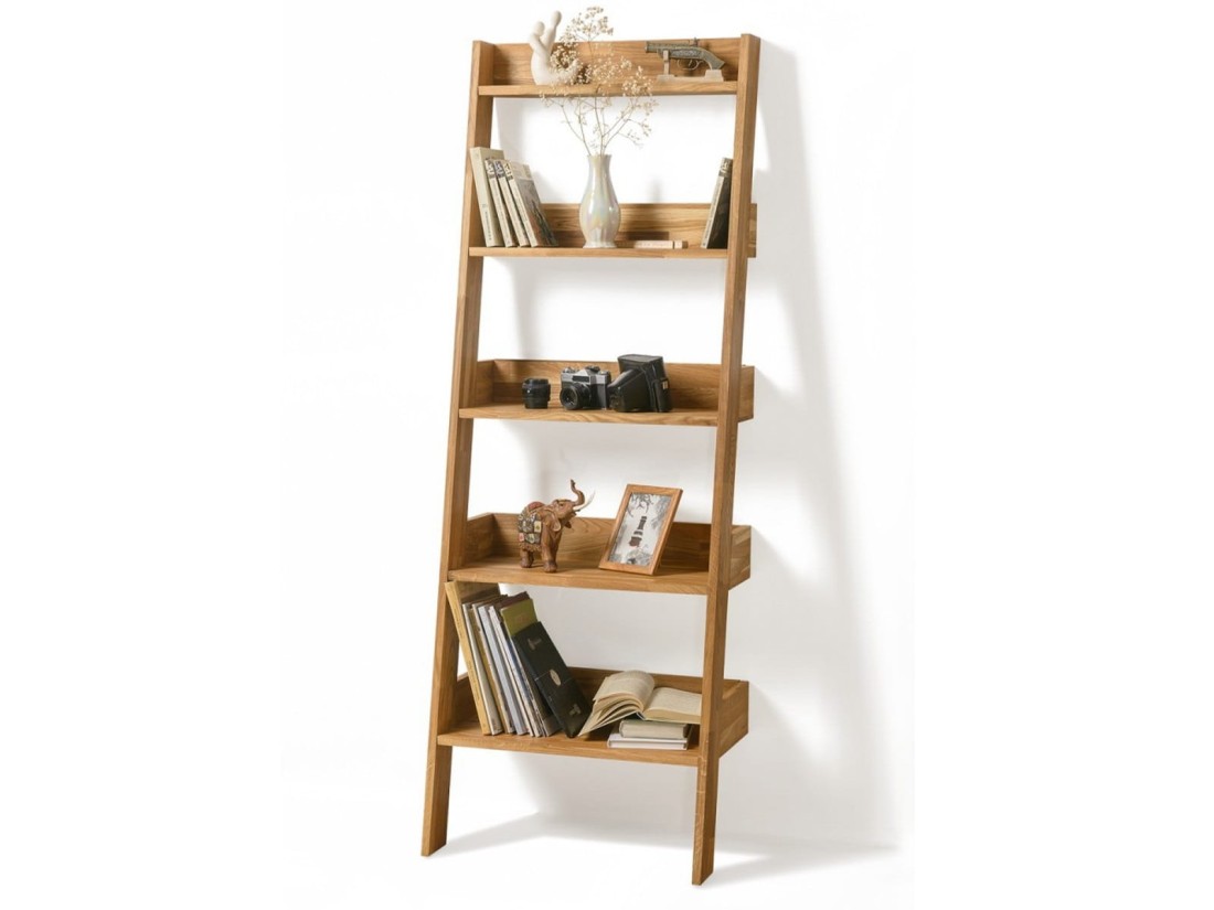 Libreria moderna Bergen in rovere ad olio intenso