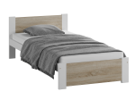 Letto singolo 90x200 DMD3 Bianco + rovere sonoma