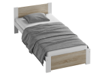 Letto singolo 90x200 DMD3 Bianco + rovere sonoma