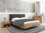 Letto imbottito 120x200cm in rovere Monza