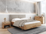 Letto imbottito 180x200cm in rovere Monza