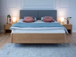 Letto imbottito 180x200cm in rovere Monza