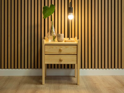 Comodino in legno IDA, Pino