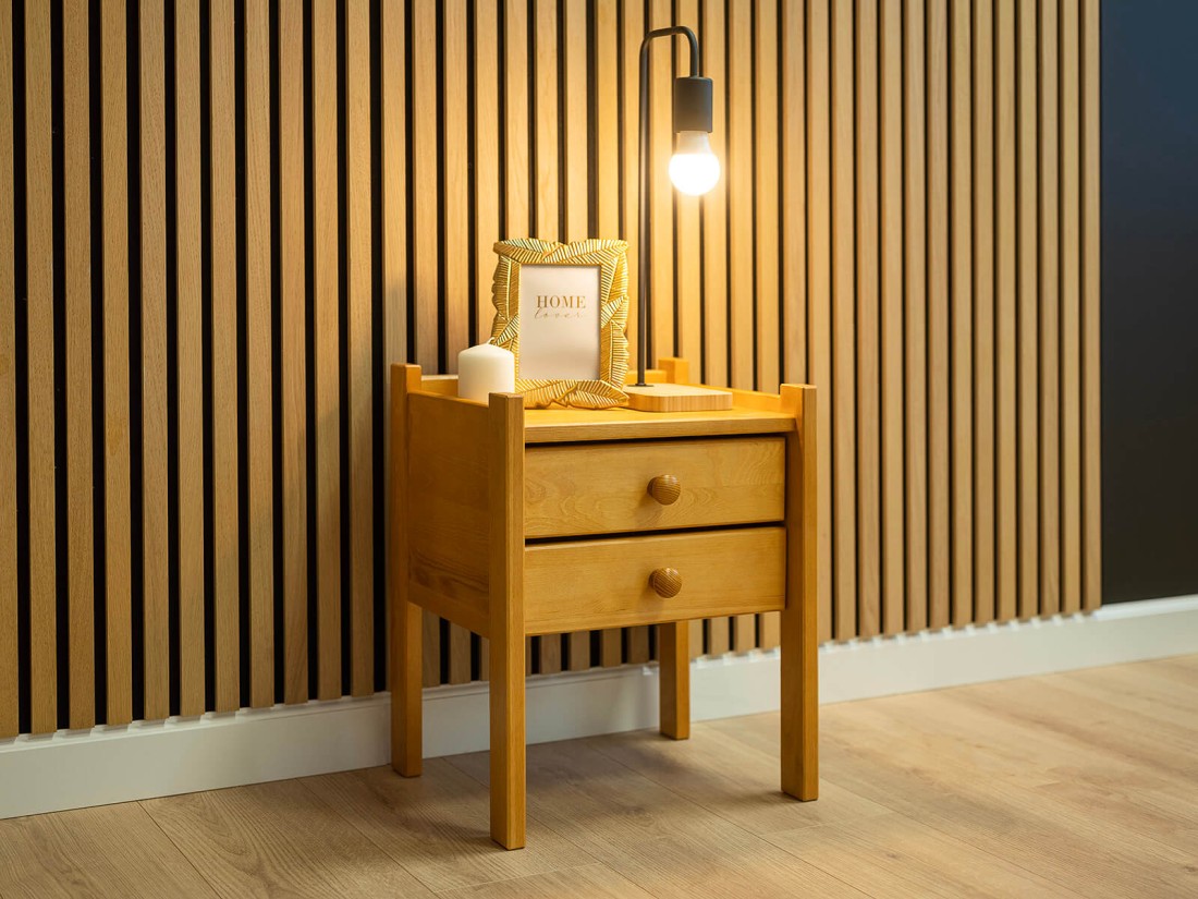 Comodino in legno IDA, Ontano