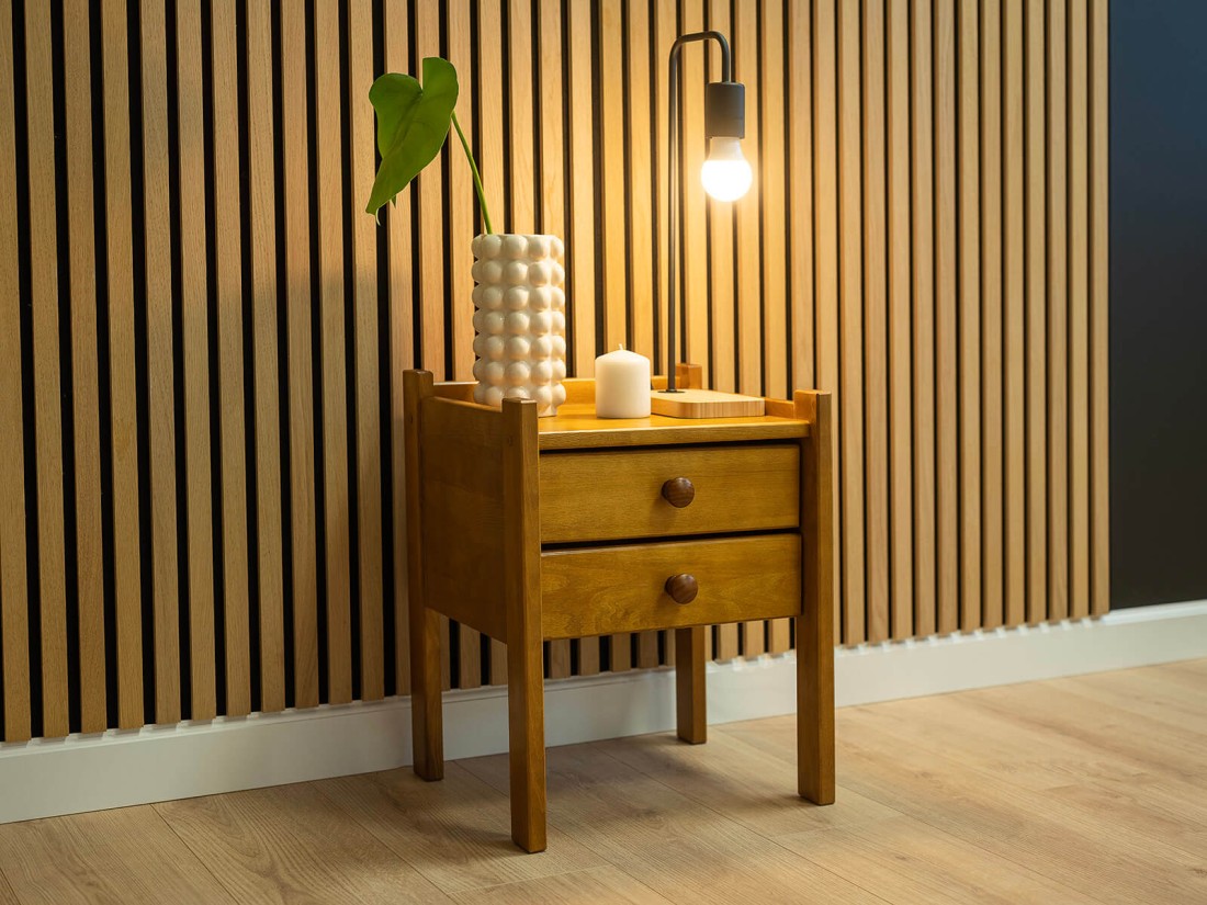 Comodino in legno IDA, Rovere