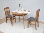 Tavolo rotondo in rovere fi 93 + 30 cm allunghe Bergen olio intenso