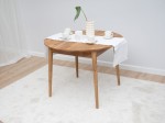 Tavolo rotondo in rovere fi 110 + 35 cm allunghe Bergen olio intenso