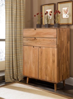Cassettiera Bergen in rovere 2S 2D olio intenso
